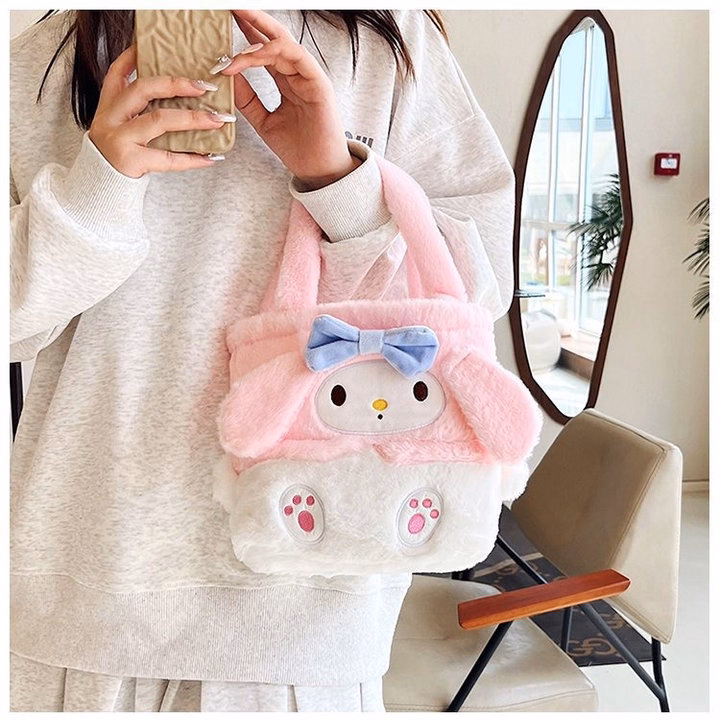 Túi Xách Tay Sanrio Không Nhồi Bông Phong Cách Hoạt Hình Dễ Thương - Dmastore - Ảnh 6