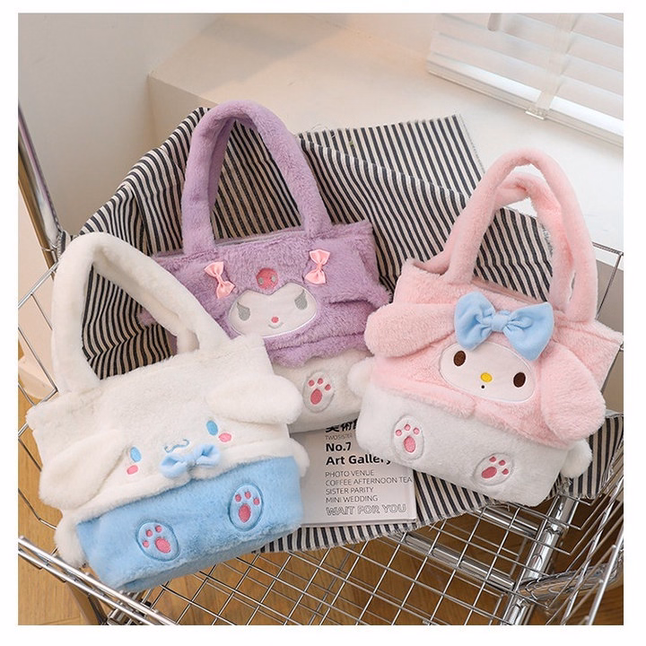 Túi Xách Tay Sanrio Không Nhồi Bông Phong Cách Hoạt Hình Dễ Thương - Dmastore - Ảnh 13