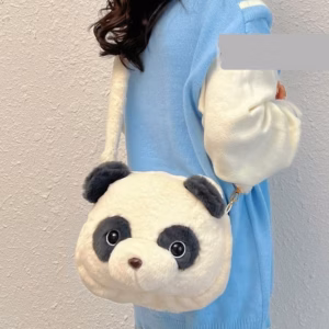 Túi Đeo Chéo Gấu Trúc Nhồi Bông Cỡ Lớn Bản Dây Nhung Lông Phong Cách Hoạt Hình Disney Dễ Thương - Dmastore