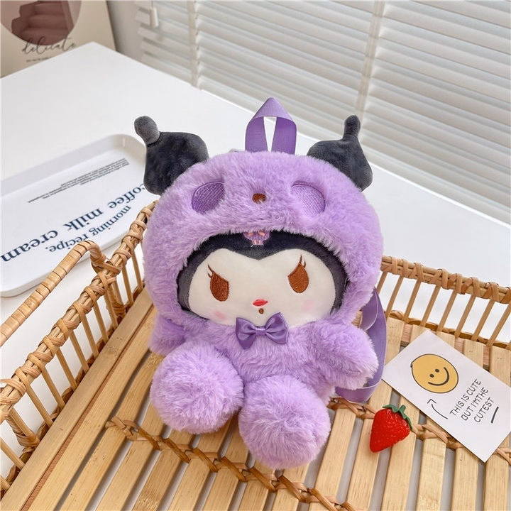 Balo Gấu Đội Mũ Sanrio Kuromi, Melody, Cinnamoroll,...Phong Cách Hoạt Hình Siêu Đáng Yêu - Dmastore - Ảnh 6