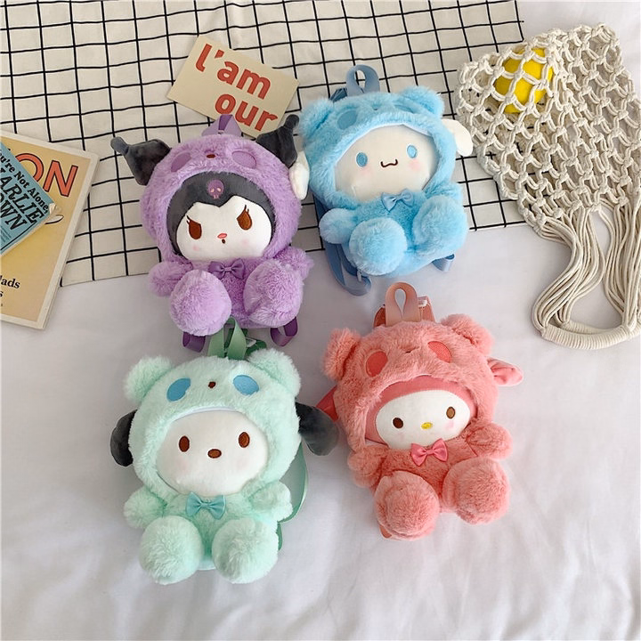 Balo Gấu Đội Mũ Sanrio Kuromi, Melody, Cinnamoroll,...Phong Cách Hoạt Hình Siêu Đáng Yêu - Dmastore - Ảnh 9