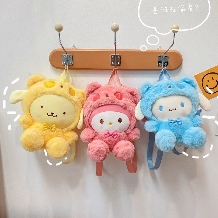 Balo Gấu Đội Mũ Sanrio Kuromi, Melody, Cinnamoroll,...Phong Cách Hoạt Hình Siêu Đáng Yêu - Dmastore - Ảnh 13