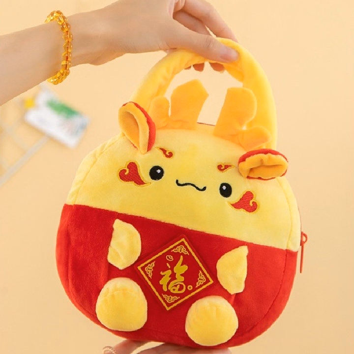 Túi Xách, Túi Đeo Chéo Nhồi Bông Hoạt Hình Linh Vật Rồng Mừng Năm Mới May Mắn Dễ Thương - Dmastore - Ảnh 9