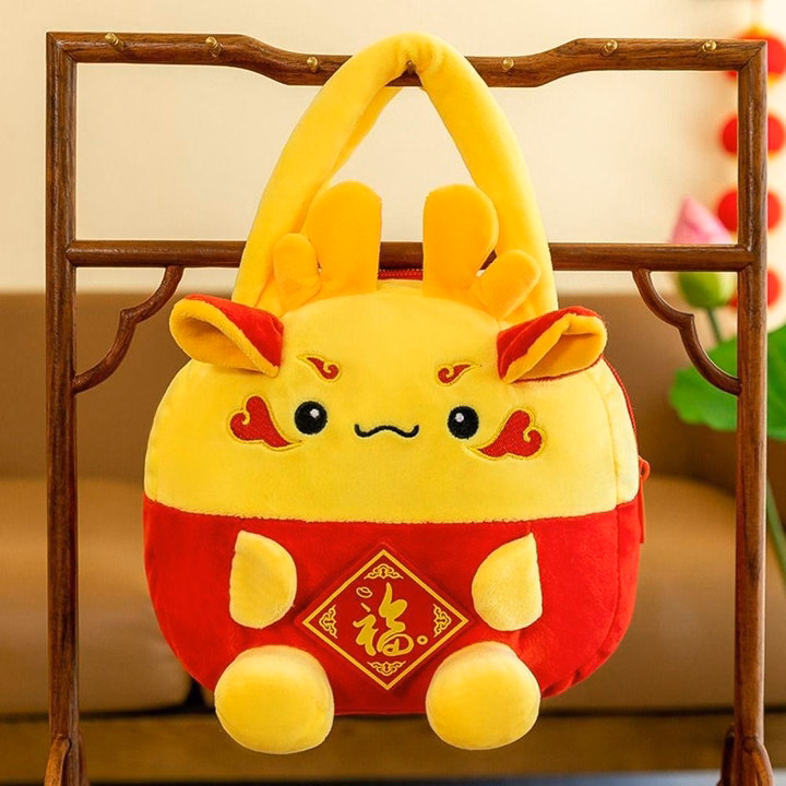 Túi Xách, Túi Đeo Chéo Nhồi Bông Hoạt Hình Linh Vật Rồng Mừng Năm Mới May Mắn Dễ Thương - Dmastore - Ảnh 18
