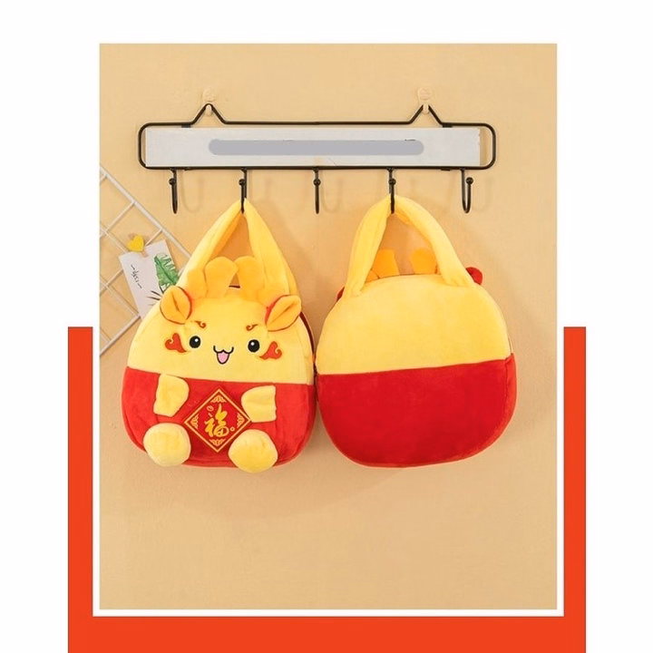 Túi Xách, Túi Đeo Chéo Nhồi Bông Hoạt Hình Linh Vật Rồng Mừng Năm Mới May Mắn Dễ Thương - Dmastore - Ảnh 20