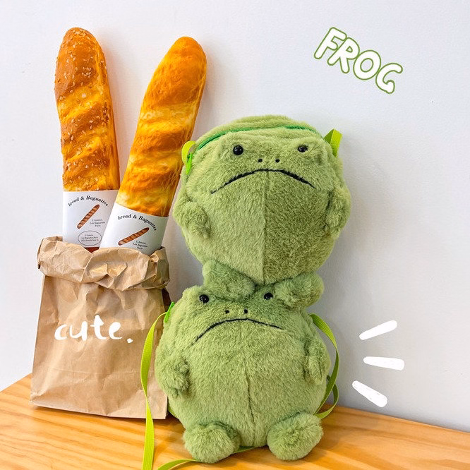 Túi Đeo Chéo Chú Ếch Xanh E02 Ngộ Nghĩnh Đáng Yêu-Dmastore