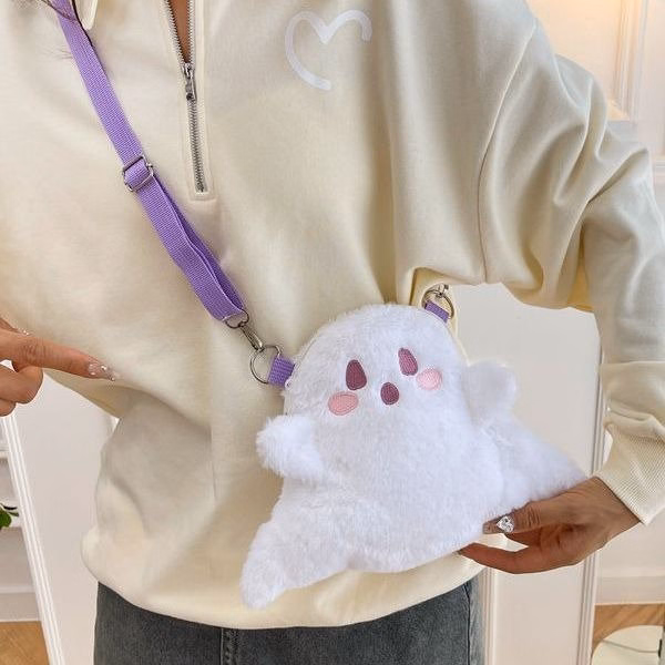 Balo, Túi Đeo Chéo Búp Bê Ma Vải Nhung Lông Đi Học, Đi Chơi Phong Cách Lolita Hoạt Hình Cá Tính Đáng Yêu - Dmastore - Ảnh 3