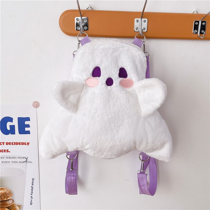 Balo, Túi Đeo Chéo Búp Bê Ma Vải Nhung Lông Đi Học, Đi Chơi Phong Cách Lolita Hoạt Hình Cá Tính Đáng Yêu - Dmastore - Ảnh 6