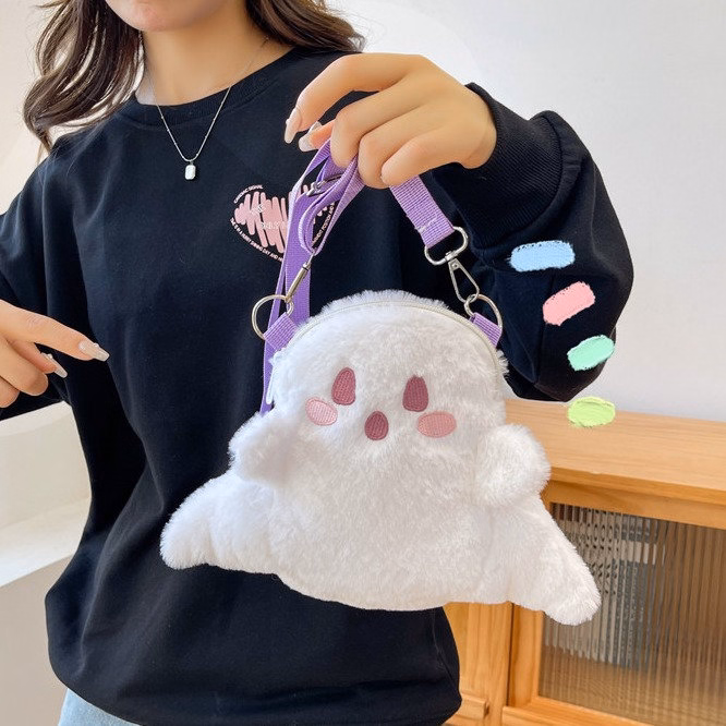 Balo, Túi Đeo Chéo Búp Bê Ma Vải Nhung Lông Đi Học, Đi Chơi Phong Cách Lolita Hoạt Hình Cá Tính Đáng Yêu - Dmastore - Ảnh 10