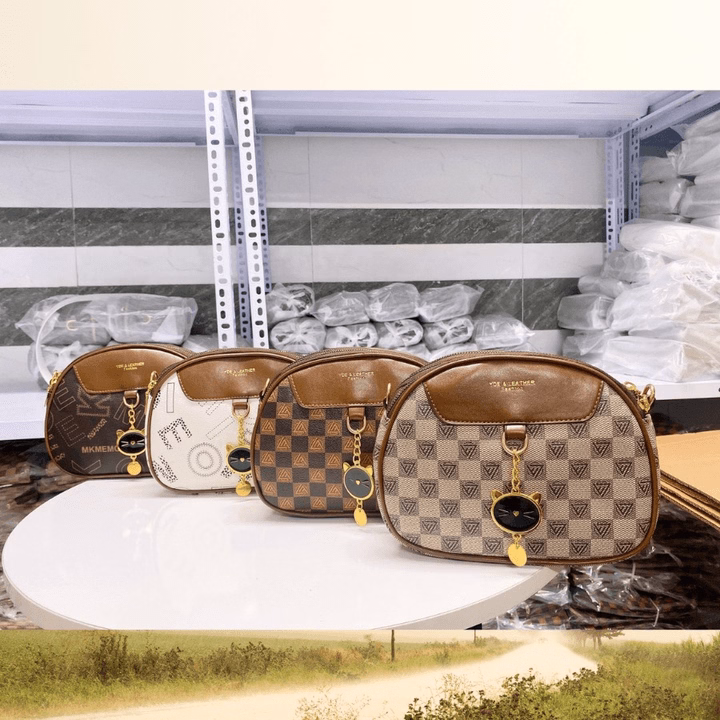 Túi Đeo Chéo, Đeo Vai Hình Cốp Tròn Họa Tiết Kèm Khóa Mèo Dễ Thương Wh618 - Winnie House - Ảnh 8