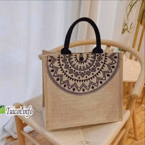Túi Cói Đi Biển Cỡ Lớn, Túi Đựng Đồ Dùng Du Lịch