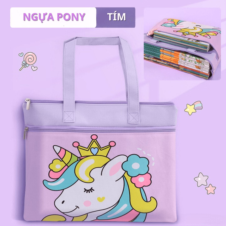 Túi Học Thêm, Túi Học Phụ Đạo Cho Bé Tiểu Học, Cấp 1, Cặp Sách Vải Oxford Chống Thấm Nước, Để Được Đa Dạng Đồ Ch145-Bh Kids - Ảnh 9