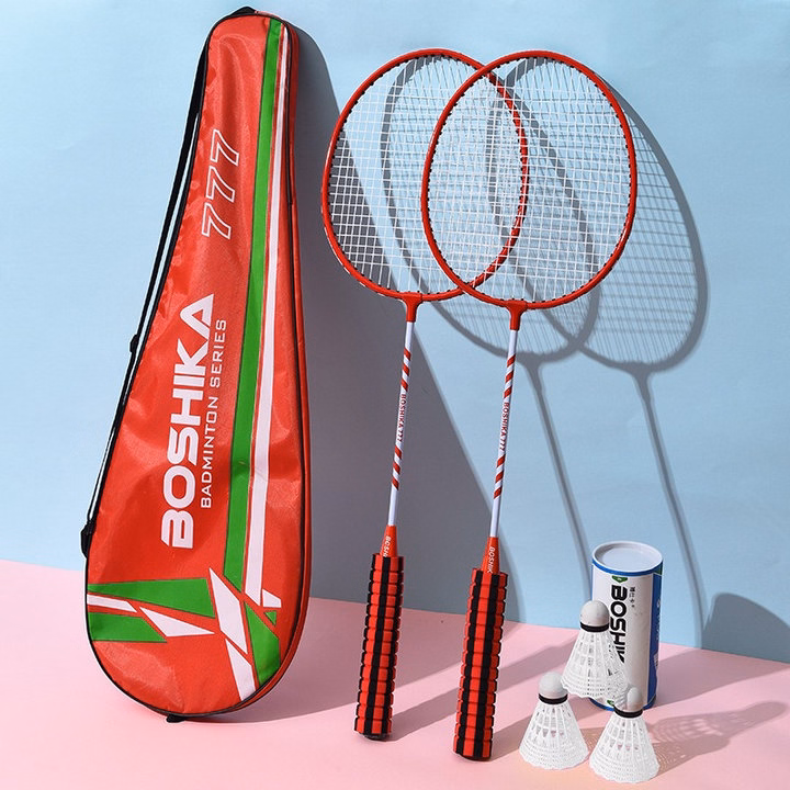 Bộ 2 Chiếc Vợt Cầu Lông Boshika 777 Chất Liệu Hợp Kim Siêu Nhẹ, Tay Cầm Bọc Mút Xốp Chống Trơn, Vợt Cầu Lông Cheap&Good - Ảnh 3