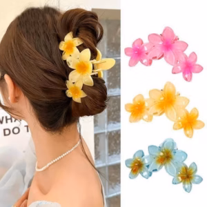 Kẹp Tóc 3 Hoa Sứ Nhiều Màu Sắc Phong Cách Hawaii Cho Nữ - Dâu Shop