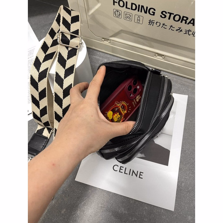 Túi Y.S.L Trần Trám Đeo Chéo Dây Bản To Full Đen Thời Trang Siêu Đẹp Pp627 - Pipi Store - Ảnh 4