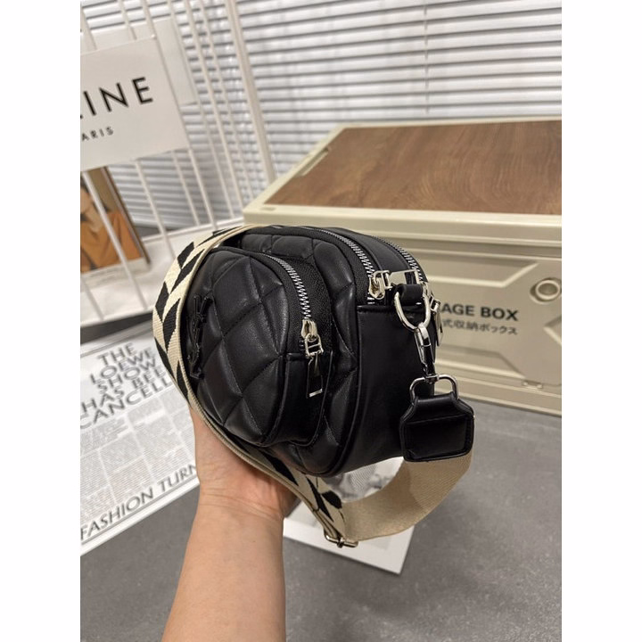 Túi Y.S.L Trần Trám Đeo Chéo Dây Bản To Full Đen Thời Trang Siêu Đẹp Pp627 - Pipi Store - Ảnh 3