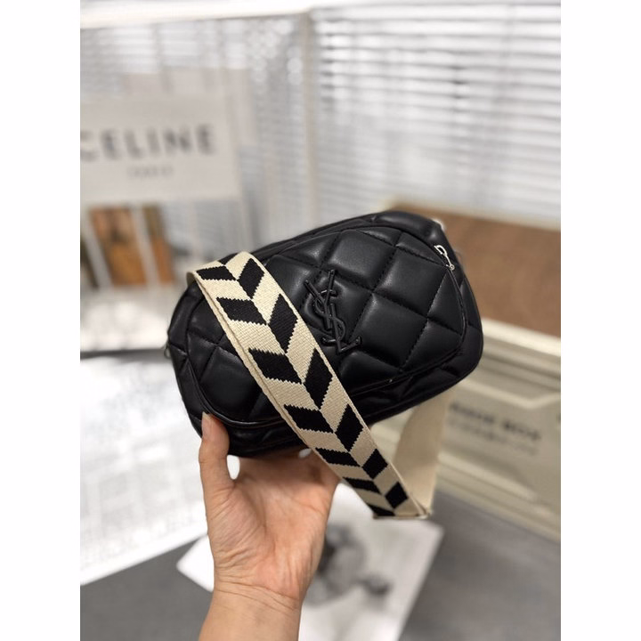 Túi Y.S.L Trần Trám Đeo Chéo Dây Bản To Full Đen Thời Trang Siêu Đẹp Pp627 - Pipi Store - Ảnh 8