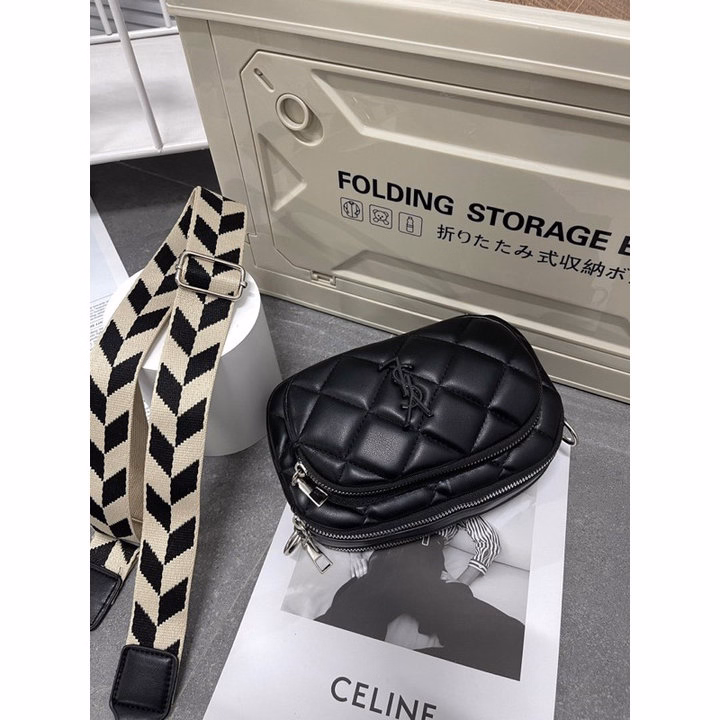 Túi Y.S.L Trần Trám Đeo Chéo Dây Bản To Full Đen Thời Trang Siêu Đẹp Pp627 - Pipi Store - Ảnh 10