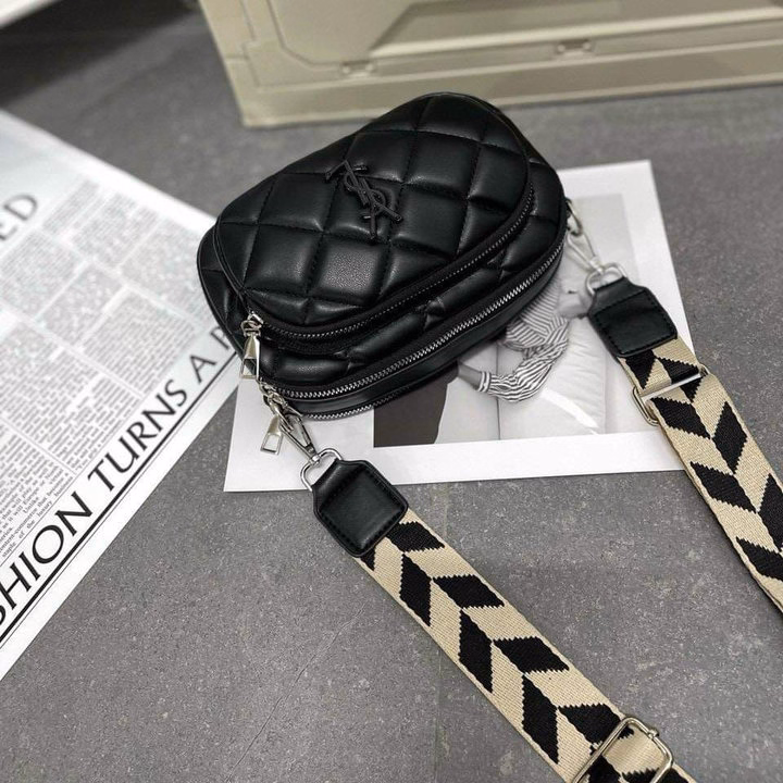 Túi Y.S.L Trần Trám Đeo Chéo Dây Bản To Full Đen Thời Trang Siêu Đẹp Pp627 - Pipi Store - Ảnh 13