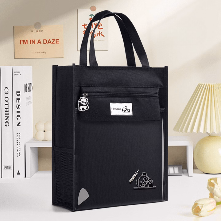 Túi Học Thêm, Phụ Đạo Hình Gấu Panda, Vải Oxford Chống Nước, Nhiều Ngăn, Tặng Kèm Móc Khóa Gấu Ch148 - Bh Kids - Ảnh 10