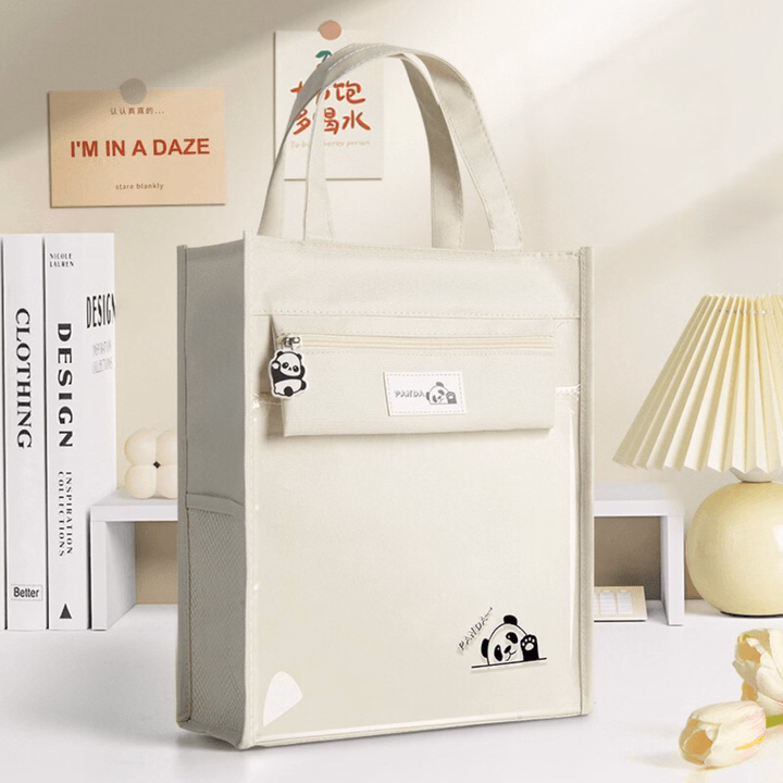 Túi Học Thêm, Phụ Đạo Hình Gấu Panda, Vải Oxford Chống Nước, Nhiều Ngăn, Tặng Kèm Móc Khóa Gấu Ch148 - Bh Kids - Ảnh 9