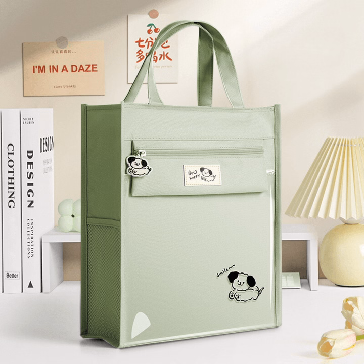 Túi Học Thêm, Phụ Đạo Hình Gấu Panda, Vải Oxford Chống Nước, Nhiều Ngăn, Tặng Kèm Móc Khóa Gấu Ch148 - Bh Kids - Ảnh 11