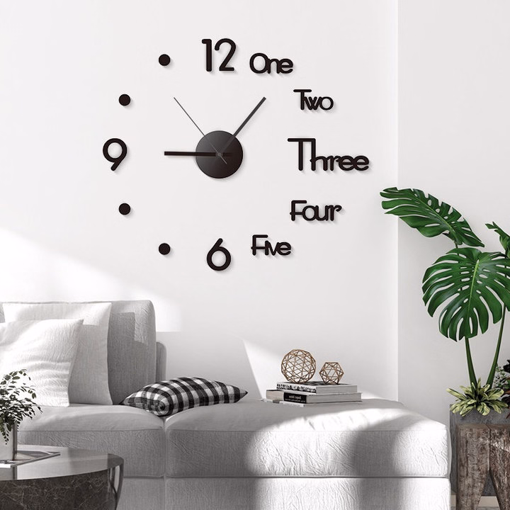 Đồng Hồ Dán Tường 3D Trang Trí Sáng Tạo - Ảnh 10