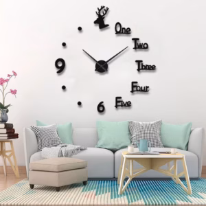 Đồng Hồ Dán Tường 3D Trang Trí Sáng Tạo