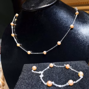 Bộ Trang Sức Bạc Ta Gắn Ngọc Trai Nuôi Nước Ngọt Thiên Nhiên Cao Cấp - Thắng Giang