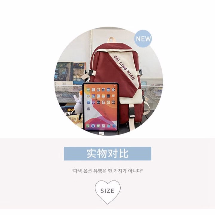 Balo Nam Nữ Ulzzang Thời Trang Cln Chống Thấm Nhiều Màu Wh638 - Winnie House - Ảnh 11