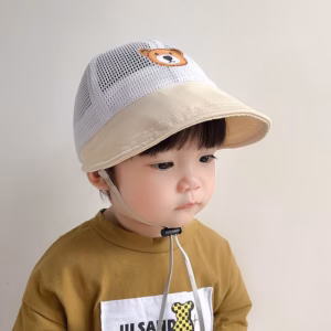 Mũ Lưới Rộng Vành Cho Bé Trai Bé Gái Chống Nắng Hình Gấu Siêu Thoáng Mát Cho Bé 1-4 Tuổi 55714 - Lady'S Passion