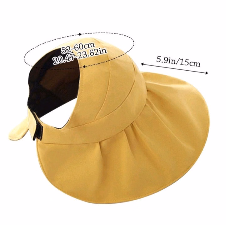 Mũ Bucket Vành Rộng Trơn Hở Chóp Chống Nắng- Chống Tia Uv Thời Trang 2024 - Shop Mẹ Bống - Ảnh 3