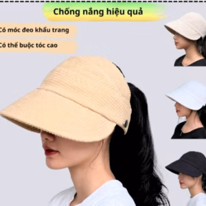 Mũ Chống Nắng Lưỡi Trai Vành Rộng Hở Chóp Thời Trang Hot 2024 - Shop Mẹ Bống