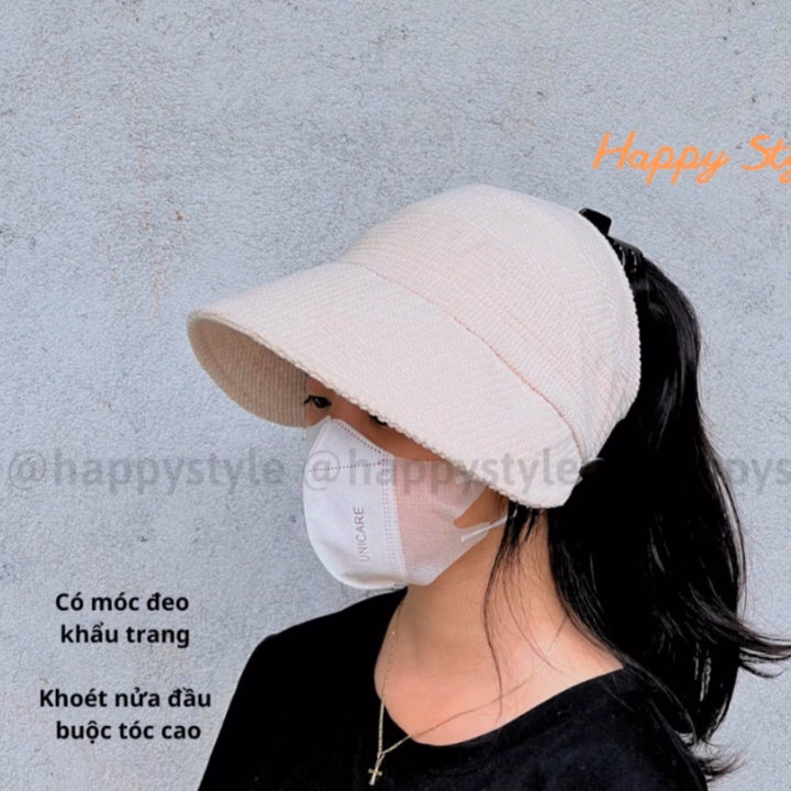 Mũ Chống Nắng Lưỡi Trai Vành Rộng Hở Chóp Thời Trang Hot 2024 - Shop Mẹ Bống - Ảnh 6
