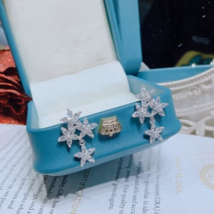 Bông Tai Chùm Hoa Năm Cánh Bạc Ta Cao Cấp - Thắng Giang