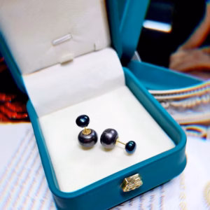 Bông Tai Ngọc Trai Nuôi Nước Ngọt Thiên Nhiên Chuôi Vàng Tây 10 Kara - Thắng Giang