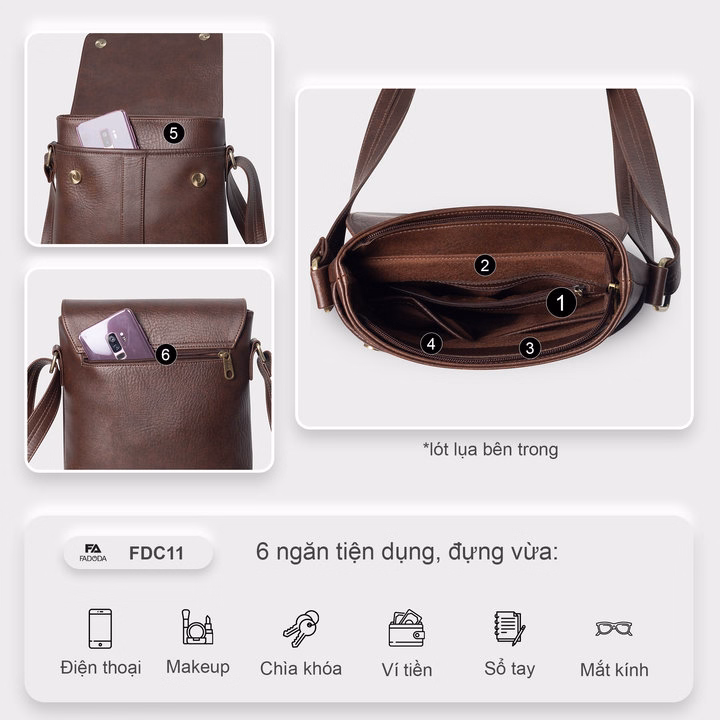 Túi Đeo Chéo Nam Đựng Ipad Fdc11 - Fadoda - Ảnh 6