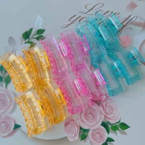 Kẹp Tóc Càng Cua Hàn Quốc Màu Trong Kiểu Vuông Cho Nữ - Dâu Shop