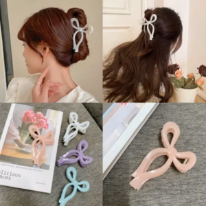 Kẹp Tóc Càng Cua Hình Nơ Hàm Cá Mập Size Lớn Nhiều Màu Sắc - Dâu Shop