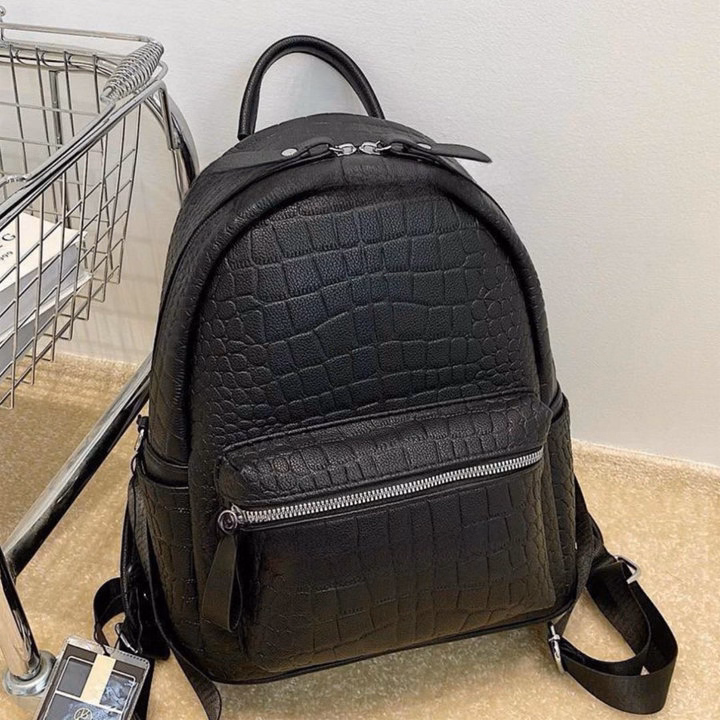 Balo Đi Học Nam Nữ Size 40 Da Mềm Vừa A4 Họa Tiết Caro Thời Trang Cá Tính Pp643 - Pipi Store - Ảnh 3