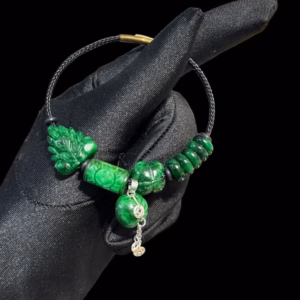 Vòng Tay Hồ Ly Lu Thống Và Charm Ngọc Cẩm Thạch Sơn Thủy Thiên Nhiên - Thắng Giang