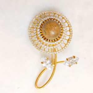 [Cái] Cài Áo Đính Hạt Trầm - Ttcadht - Tường Thuận