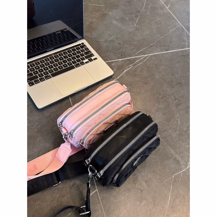 Túi Đeo Chéo Chất Vải Dù Ô Trám 3 Ngăn Siêu Đẹp Phong Cách Thời Trang Mới Wh645 - Winnie House - Ảnh 4