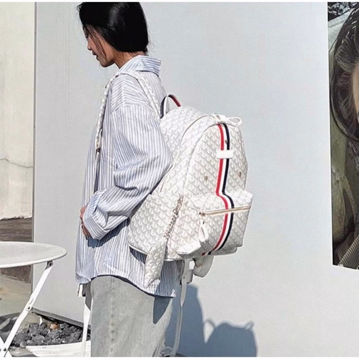 Balo Da Nam Nữ Họa Tiết Vảy Rồng Phối Sọc Kèm Ví Nhỏ Vừa A4 Siêu Hot Pp651 - Pipi Store - Ảnh 10