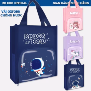 Túi Học Thêm, Túi Học Phụ Đạo Nhiều Ngăn, Mica Trong Suốt Cho Bé Tiểu Học, Cặp Sách Vải Oxford Chống Thấm Nước Ch156-Bh Kids