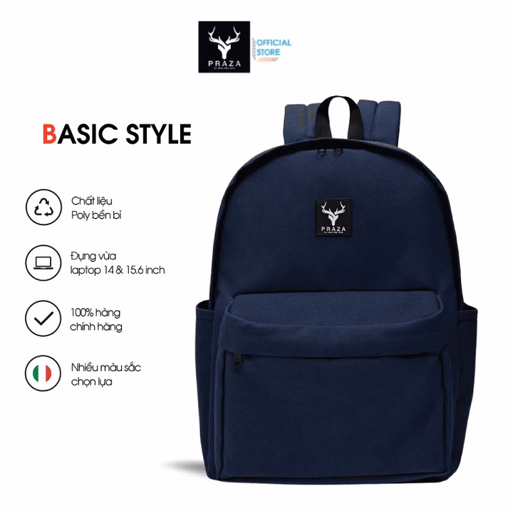 Balo Thời Trang Basic Đựng Laptop 15.6 Inch Trượt Nước Cao Cấp Bls208 - Praza - Ảnh 2