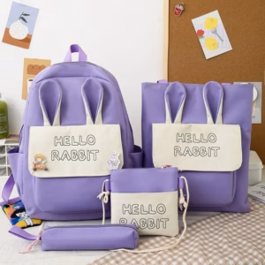 Set Balo 4 Món Hello Rabbit Tai Thỏ St908 - Nana House
