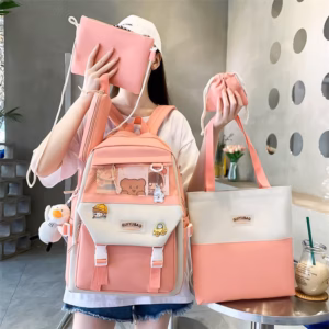 Set Balo 4 Món Phối Lưới Thời Trang Vừa A4 St9640 - Nana House