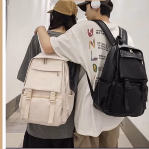 Balo Da Pu Chống Nước Đi Học Basic Có Túi Treo St1324- Nana House