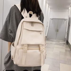 Balo Da Pu Chống Nước Đi Học Basic Có Túi Treo Ts1243- Sam Store